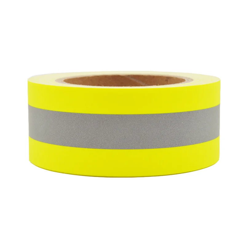 High Visibility Fluorescent yellow Fire Proof Flame Retardant Sew On trim strip Pure cotton FR treated Reflective Fabric tape