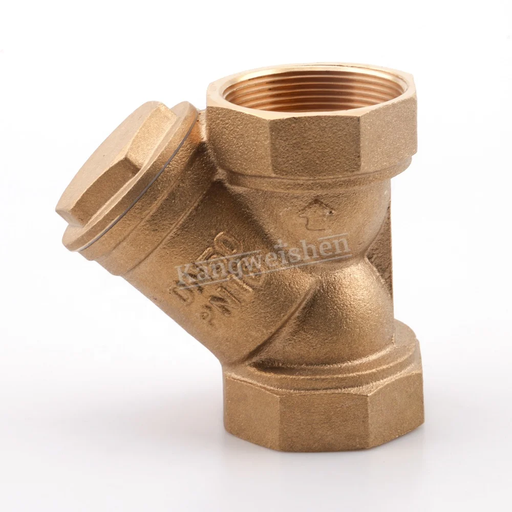 High quality brass Y type brass fittings filter check valve brass Y type filter valve ball valve manufacturer