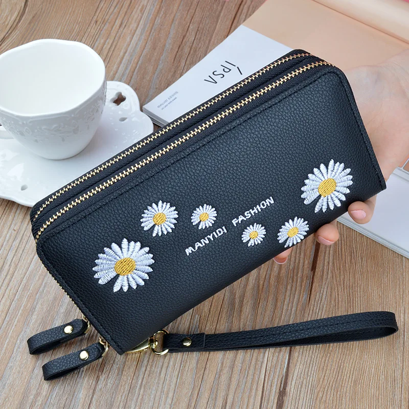 2021 new design women pu leather wallet wholesale fashion zipper purse mobile phone bags & cases