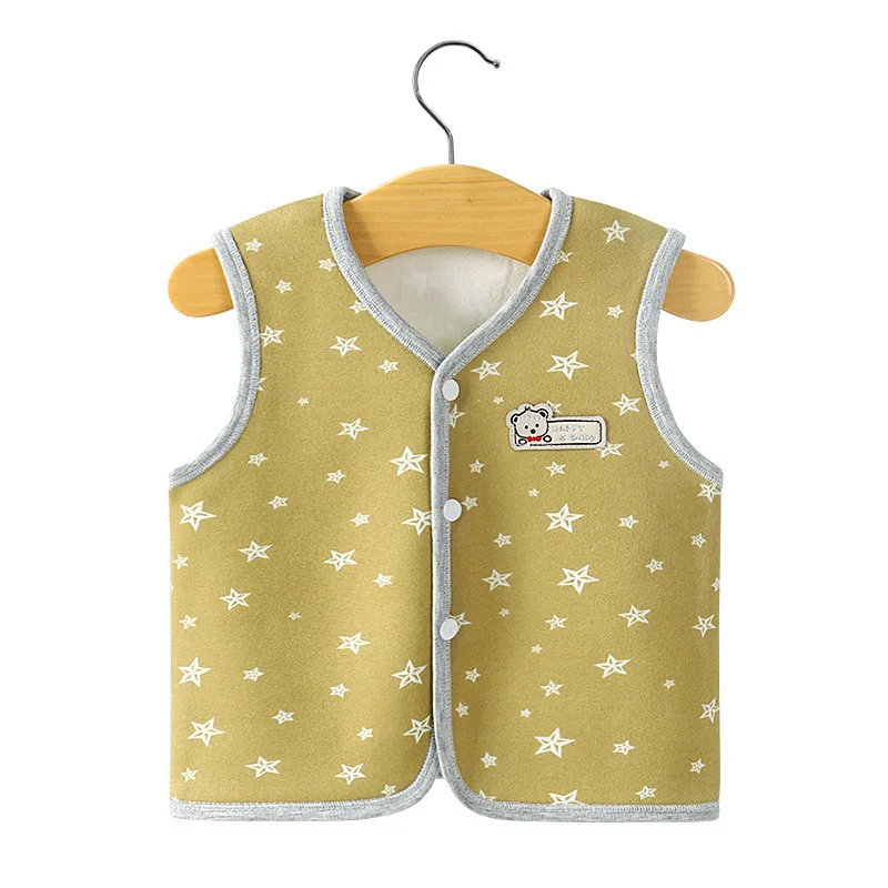 
Factory Made Spring Autumn Downy Vest Male and Female Baby Buckle Vest Inexpensive 