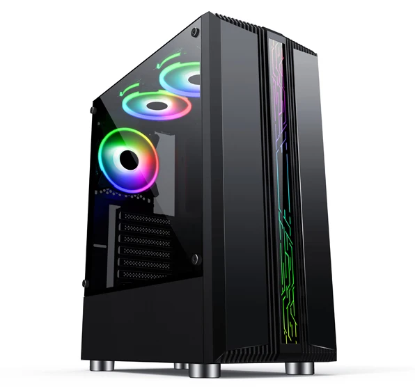 Spcc Black Coating Atx/m-Atx/Itx Computer Case High Quality 0.5mm Desktop Oem Micro Atx Stock Pc Case Gaming Computer mid Tower