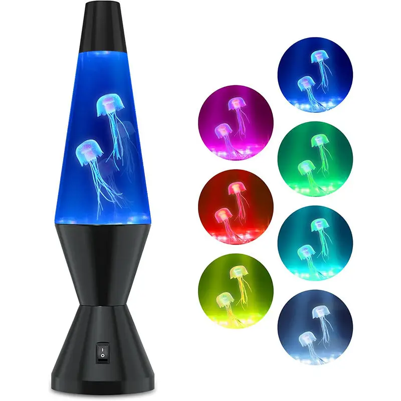 Wholesale Battery USB Operated Aquarium Jelly Fish Jellyfish LED Lava Lamp Night Light