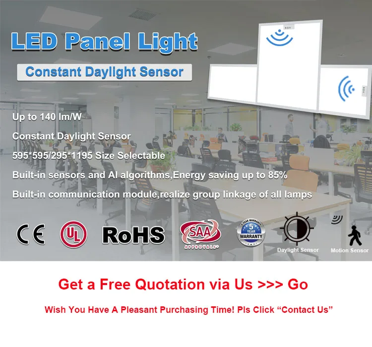 595*595mm 1195*595mm Commercial Sensor APP Smart Control Lighting Dimmable Ceiling Surface Mounted Led Panel Light