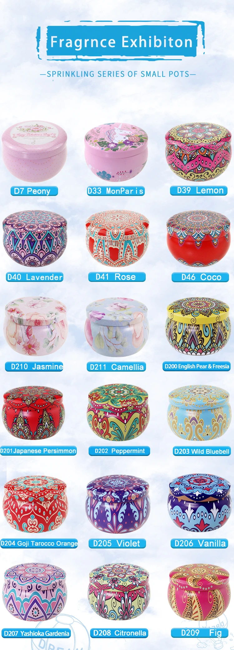 Soy Wax Material Tin Can Decor Candle
