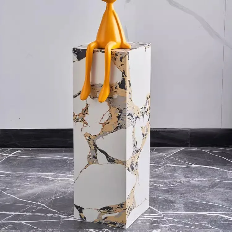 Fish maw gold marble designer private high-end custom Italian large living room base atmospheric light luxury home hotel villa