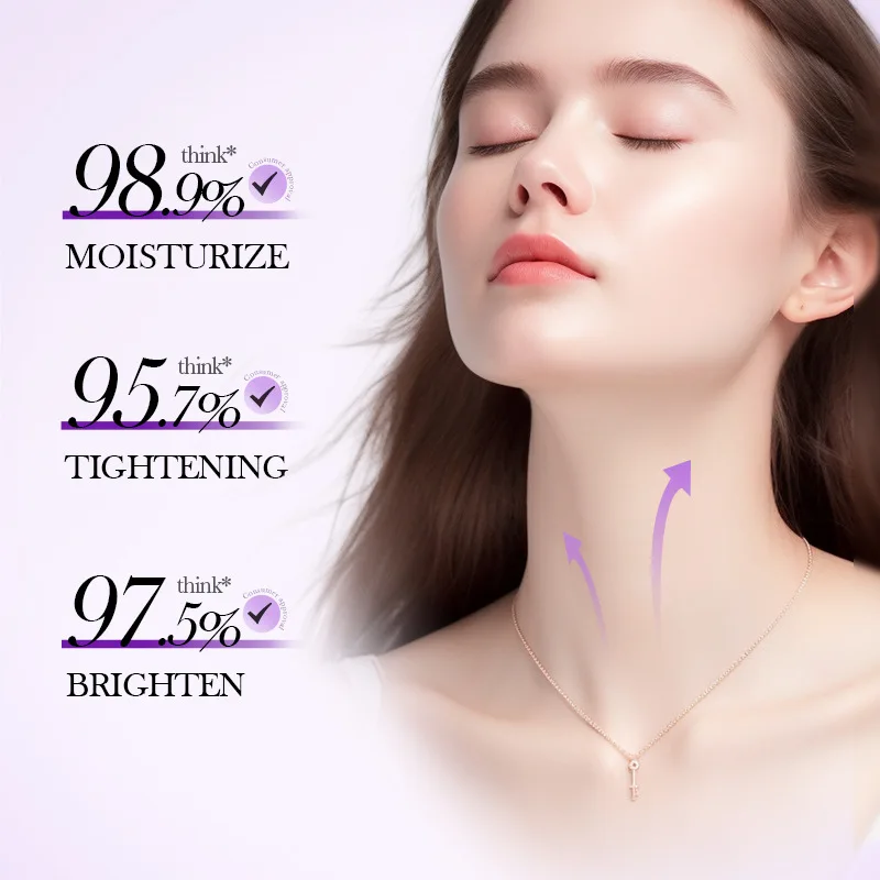 Collagen firming lifting neck cream with roller for Tightening Anti Aging Reduce Neck Lines Wrinkles Fine Lines