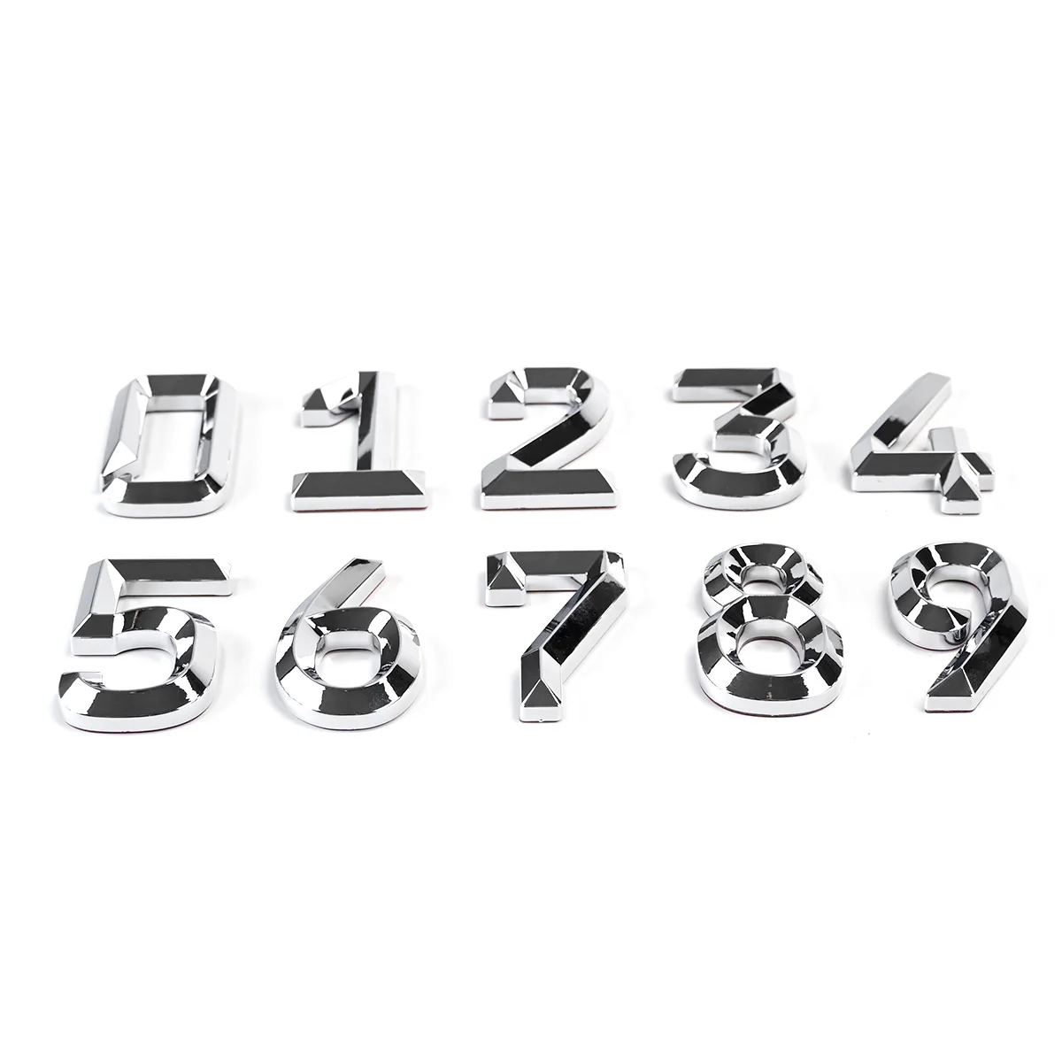 Custom Abs Plastic Electroplate Chrome Adhesive Plate Number Car Number Letters For Car