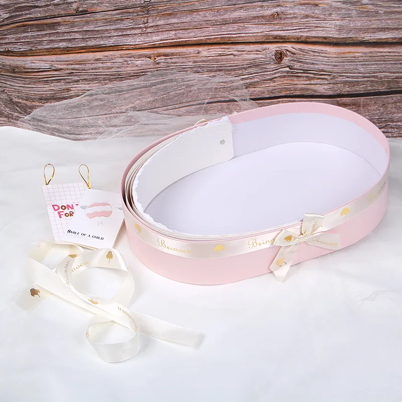 AN High-grade Creative Baby Cradle Crib flower Box Full Moon gift Box Packing soap bouquet gift box