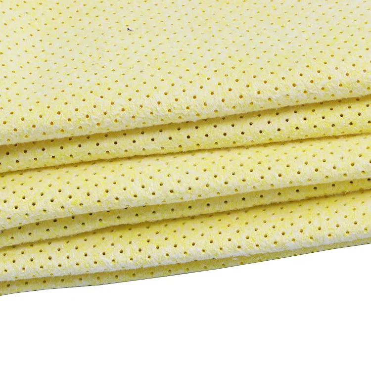 
Hot Sale Perforation Synthetic Lint-free PU Chamois Car Washing Cloth 