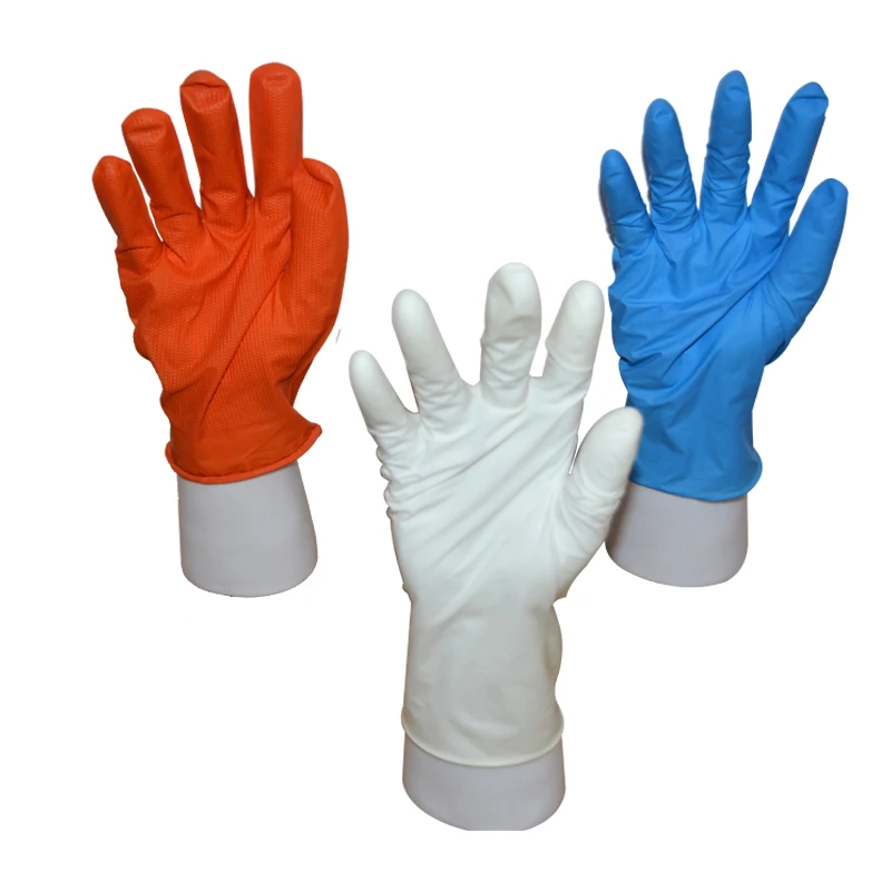 CE 9inch disposable hospital medical white protection latex powder free examination gloves for Europe