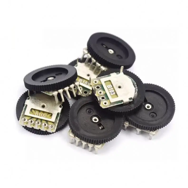 Gear potentiometer Double 5-pin B102K B103K B202K B502K B203K B503K B104K dial gear potentiometer