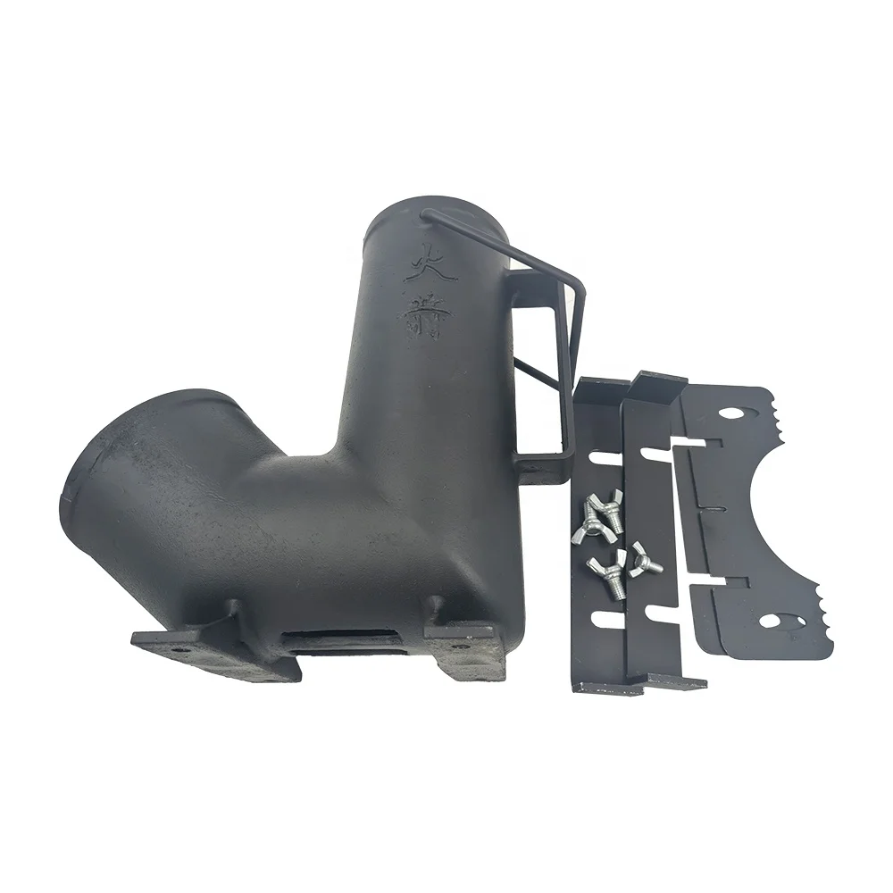 Outdoor Camping Gear Cast Iron Classic Rocket Stove With Handle For Cooking BBQ