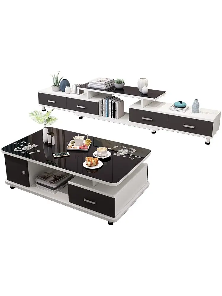 Chinese Factory Home MDF Living Room Nesting Coffee Table Chrome Tea Table