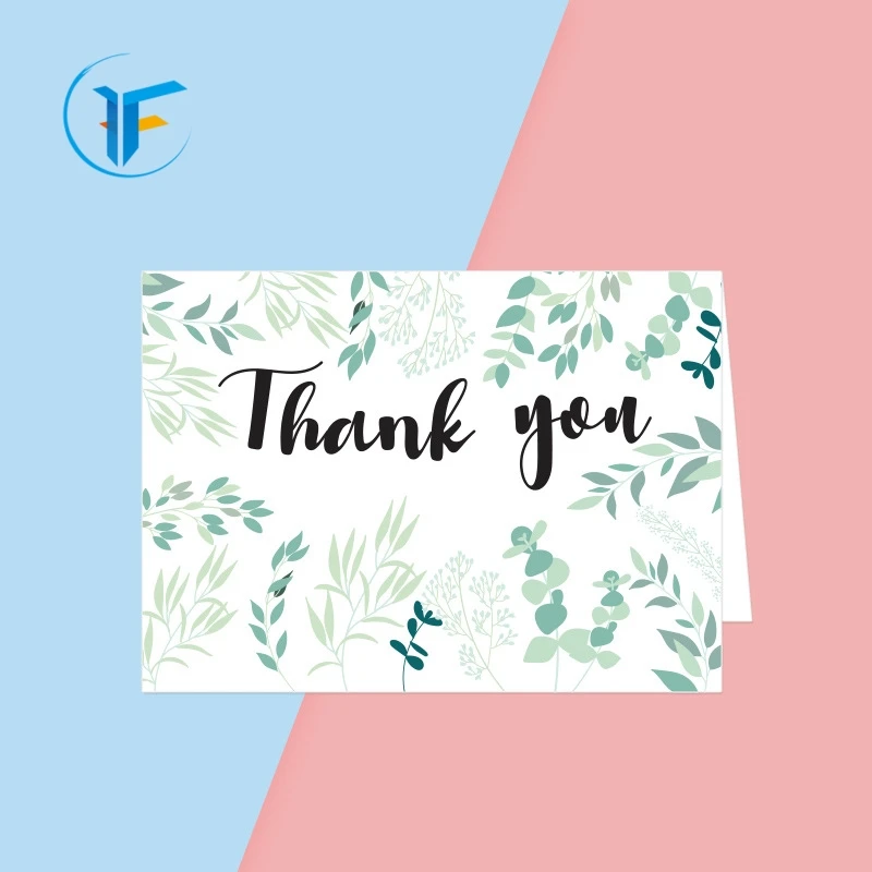 Art Paper Thank You Card For Business With Your Own Logo