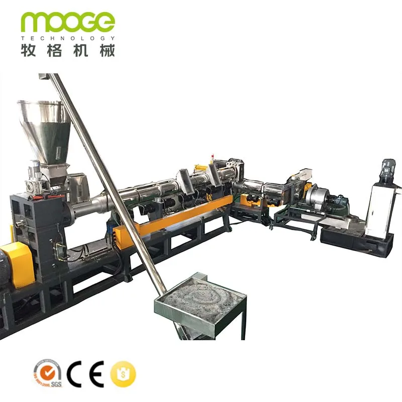 Energy Saving Electric Heating Plastic Granulator Making Machine With Water Cooling Tank