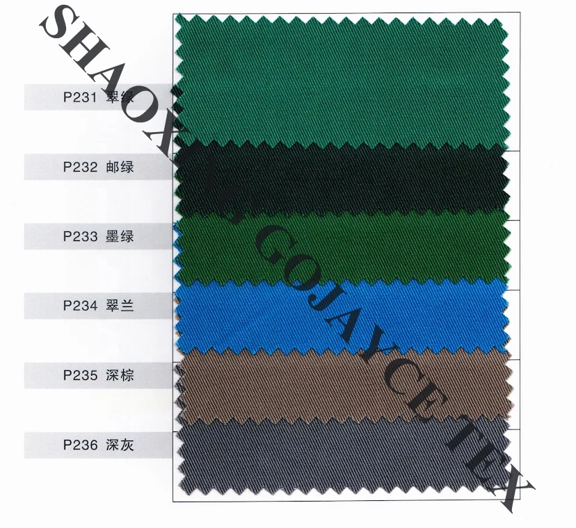 Прямая поставка с завода 65 полиэстер 35 хлопок саржа однотонная окрашенная ткань для одежды спецодежда