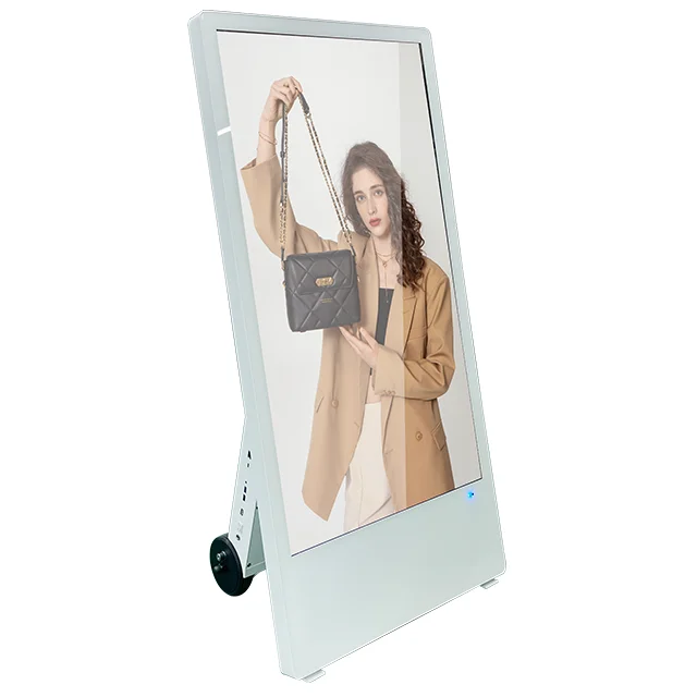 43' Digital Poster Foldable Portable LCD Advertising Screen Battery Powered Retail digital display