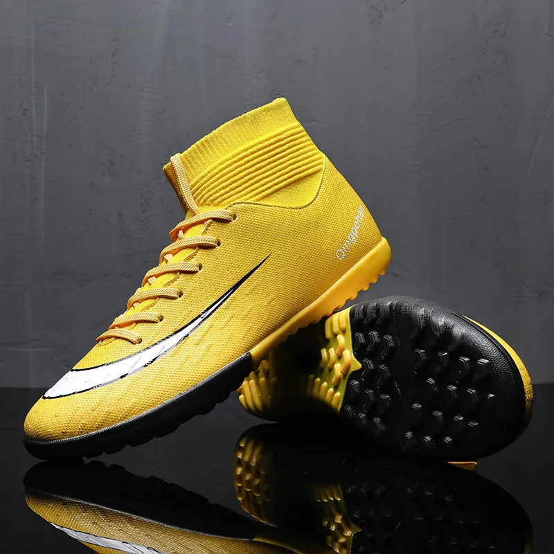Высокие футбольные туфли, искусственная трава, мужские тренировочные кроссовки большого размера