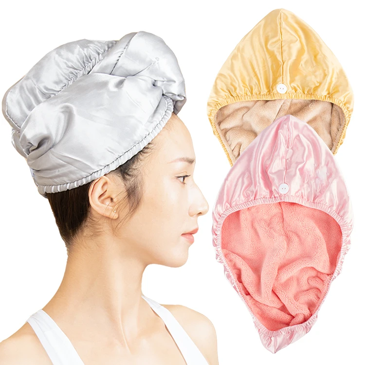 Оптовая продажа Высококачественная шелковая шапочка для сушки волос