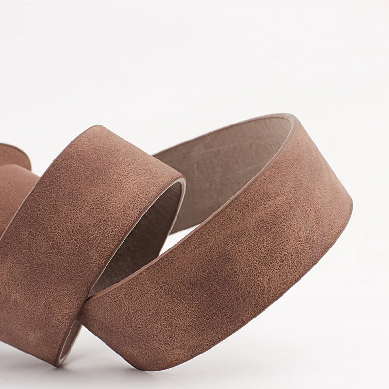 
Needle-free round buckle casual ladies belts youth fashion wide belts 