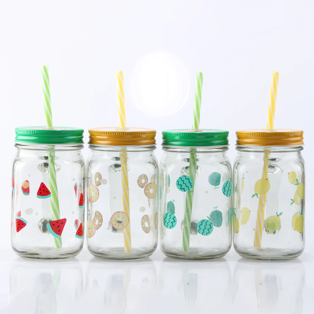 Mason Jar Supplier 400ml Food Grade Glass Mason Jar Customized Glass Jar for Drinking