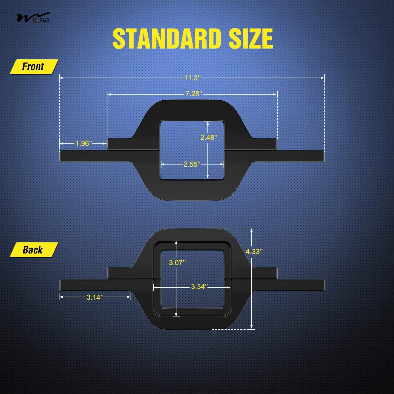 2 Pcs 4-inch 60W LED pods with 2-inch trailer hitch mounting bracket spare reverse light rear light strip
