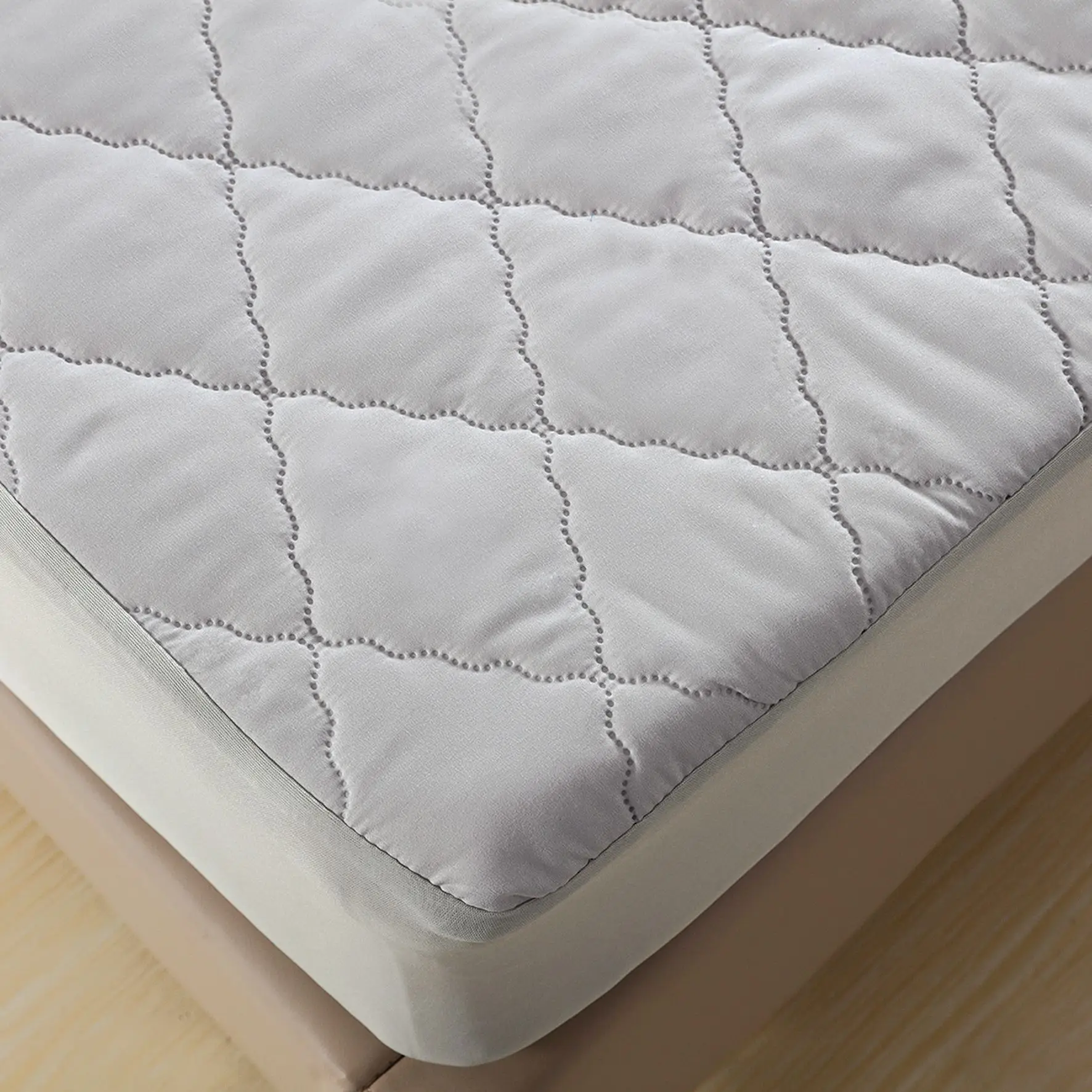 100% polyester custom size mattress pad topper waterproof mattress cover