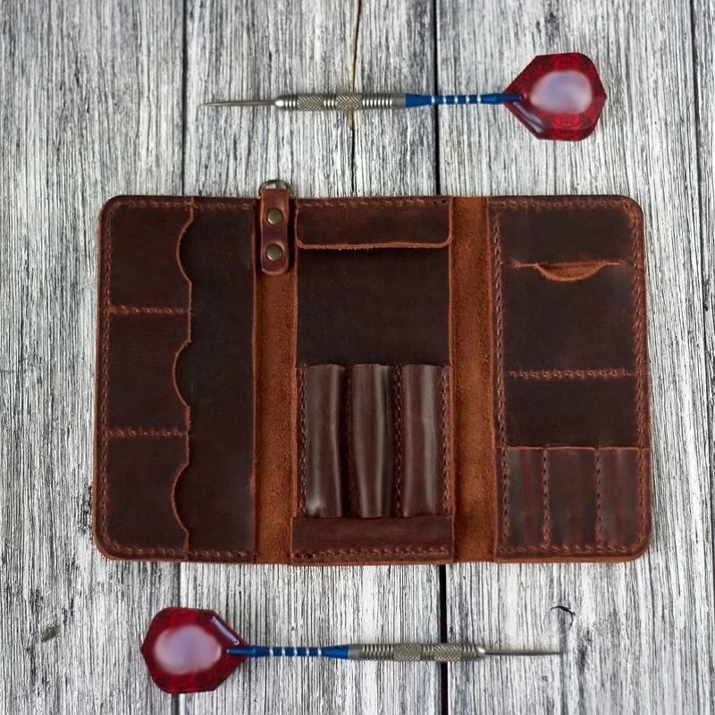 Handmade case for darts Personalized PU Leather darts set case