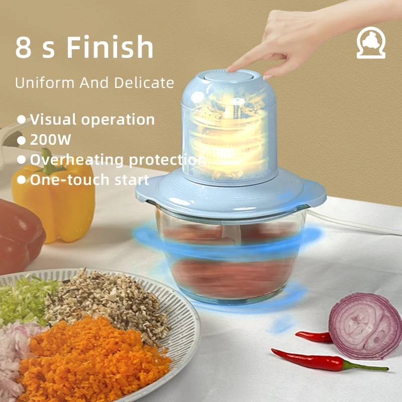 Kitchen Home Multifunctional Electric Vegetable Food Meat Onion Garlic Chopper Automatic Meat Grinder Machine