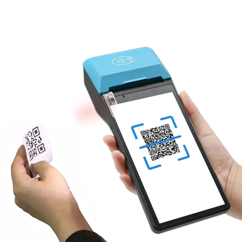 Портативный 4G BT 6 0 дюймов NFC POS портативный сенсорный экран Android терминал с термопринтером Z300