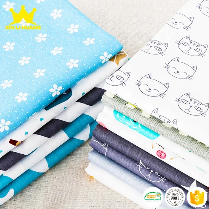 Лидер продаж 2021, 40*40 133*72, 100% хлопок, поплин, ткань с мультяшным принтом для детской одежды