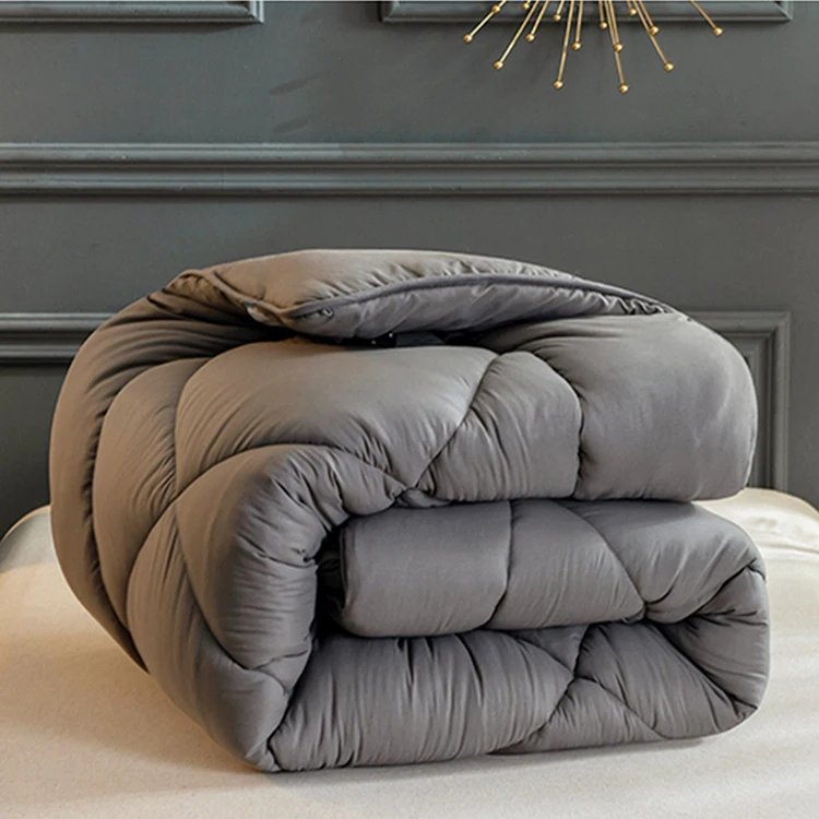 High quality winter reversible down king size bed comforter set luxury