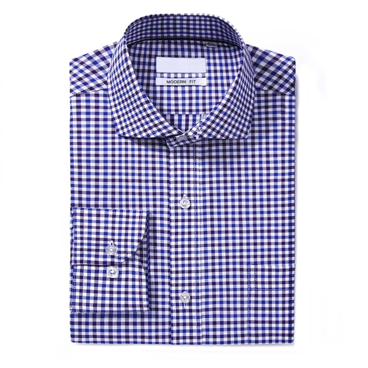 100% cotton regular fit dress shirts for men fashion long sleeve office mens shirts uniform