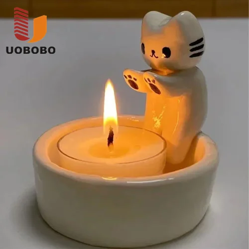 UOBOBO кошачья лапа котенок кролик подсвечники руки принимая тепло