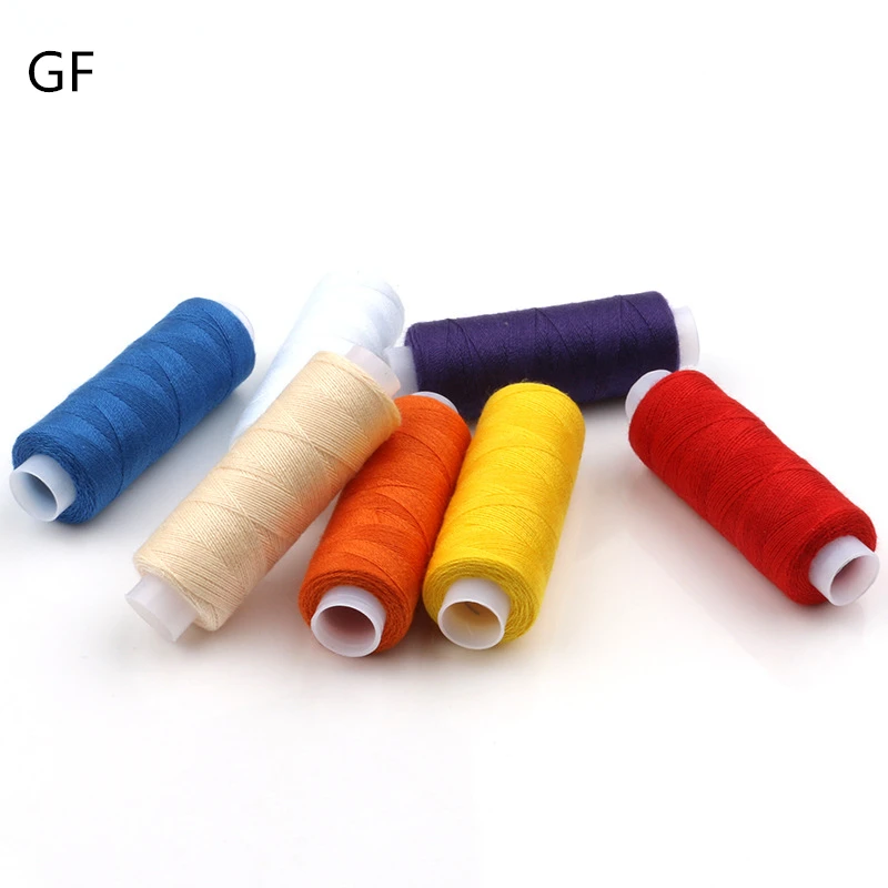 Exfactory Price 12colors  a set 150Yards Small Spooll 40 2 Household DIY Sewing Machine Thread 100% Polyester Thread For Sewing
