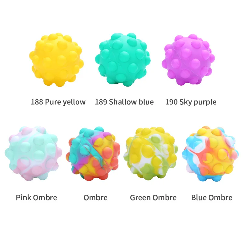 Newest 3D Stress Relief Fidget Toy Smart Silicone Bubble Anxiety Stress Reliever Toys 3D Balls Toy