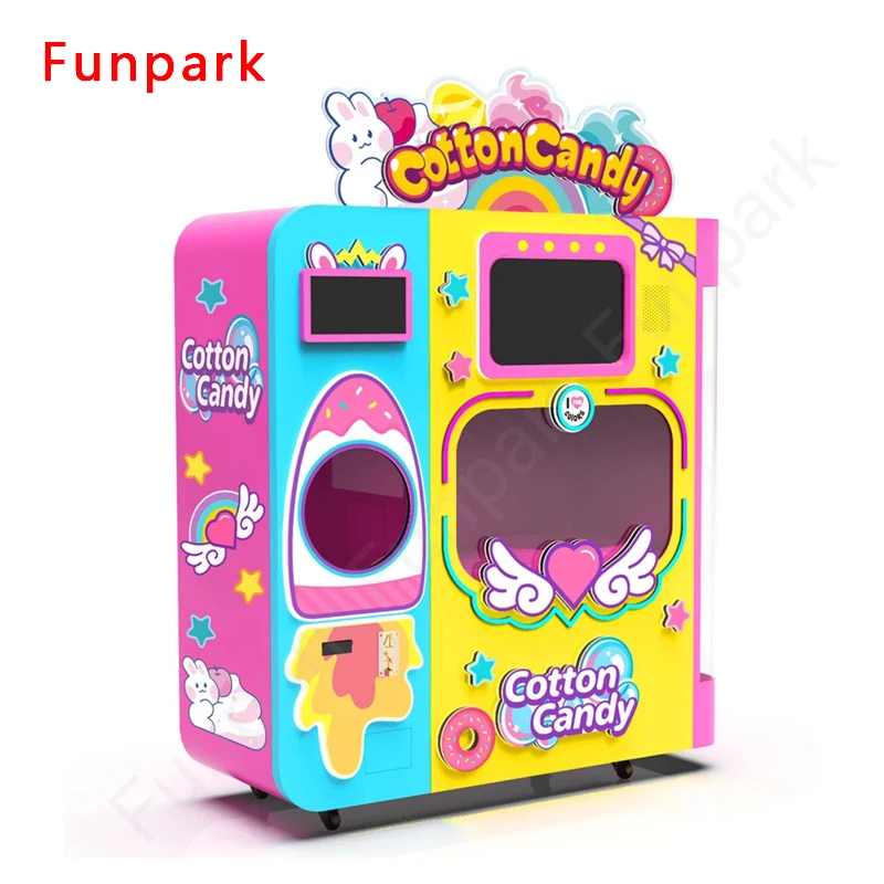 Directly Factory New Design Full Automatic Cotton Floss Candy Machine Cotton Candy Vending Machines For Small Businesses