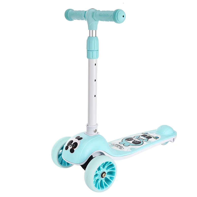 Factory Folding Adjustable kids mini scooter with seat baby scooters 3 wheeler cute Panda