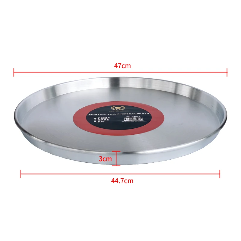 Wholesale Metal Round Non Stick Bake Tray Pizza Cake Dinner Plate Custom Baking Pan