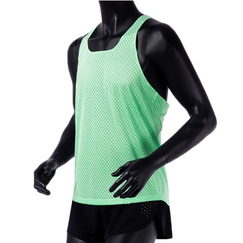 Quick dry mens and women seamless vest gym fitness sports tank top custom polyester marathon running singlet