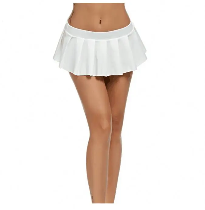 Custom LOGO  Women Summer Sexy Solid Color Mini Skirt Jk Girl Pleated Miniskirt