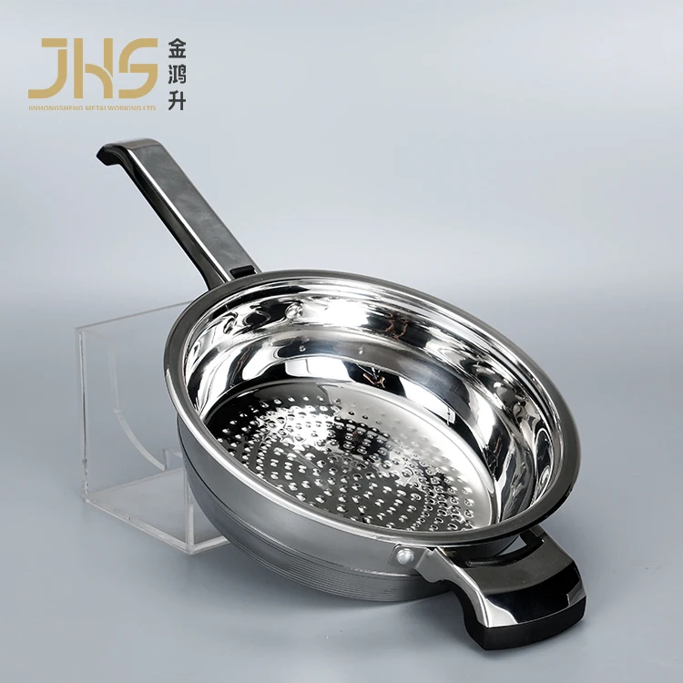 Swiss Inox 16-Piece Stainless Steel Cookware Set With Induction Compatible Fry Pots Pans Saucepan Casserole