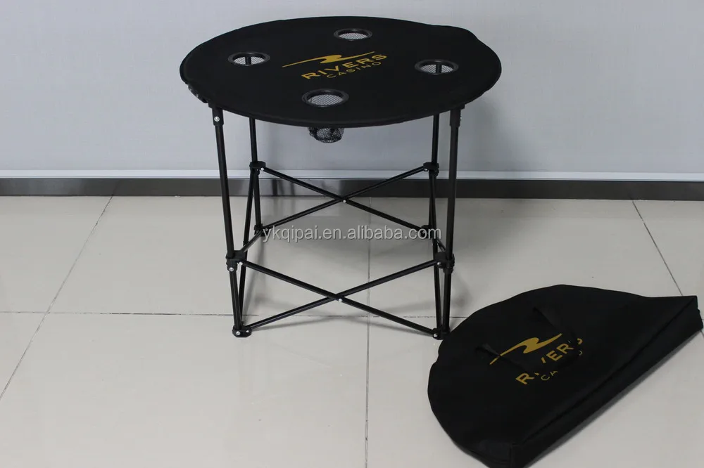 Modern Style Lightweight Folding Table with Cup Holders Portable Camp Table