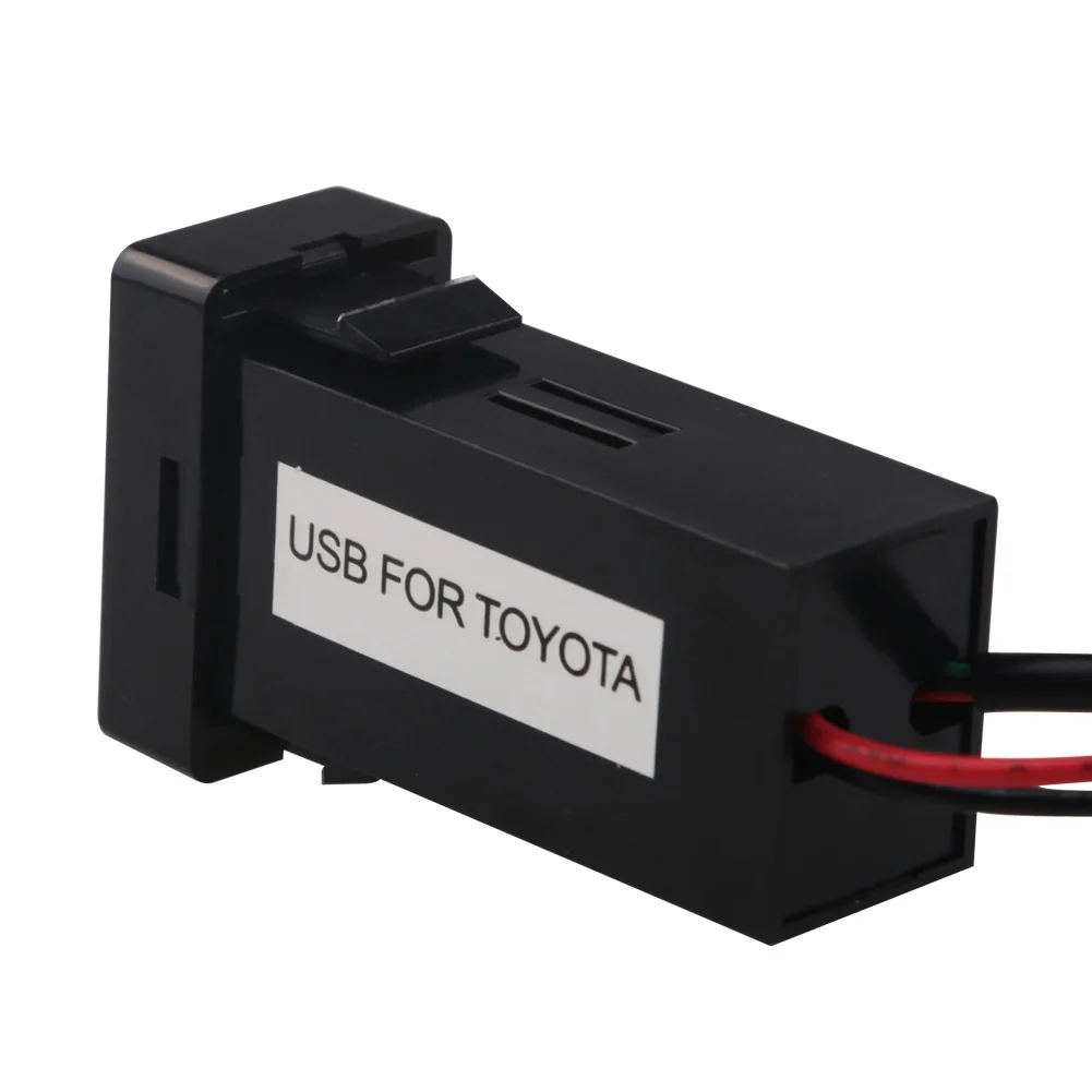 Car USB Charger Adapter Port Cable Interface Audio Socket 2.1A 12V-24V Phone Dual USB Charging For Toyota Car Auto