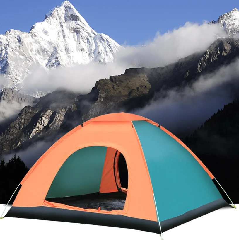 Custom Logo Foldable Waterproof Durable Rip-resistant Traveling Outdoor Portable Party Automatic Pop Up Camping Tent