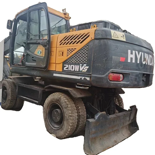 Hyunda wheel excavator 210w used 21 ton wheel excavator made in Korea bucket used wheel excavator 210W price