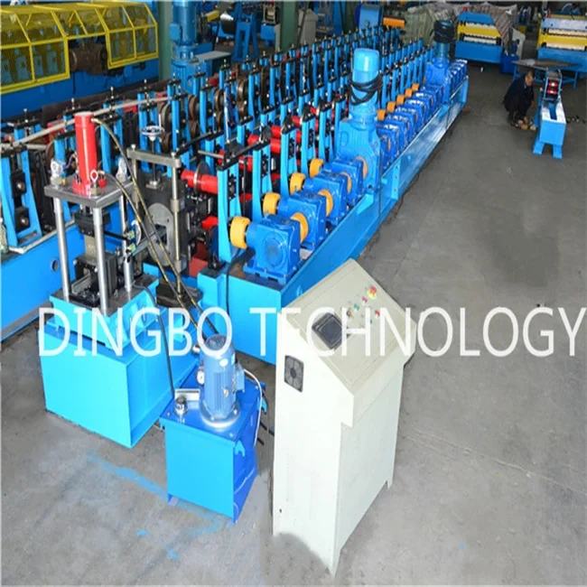 Servo punching and Servo cutting Unistrut channel roll forming machine with gearbox drive way and casting steel best quality