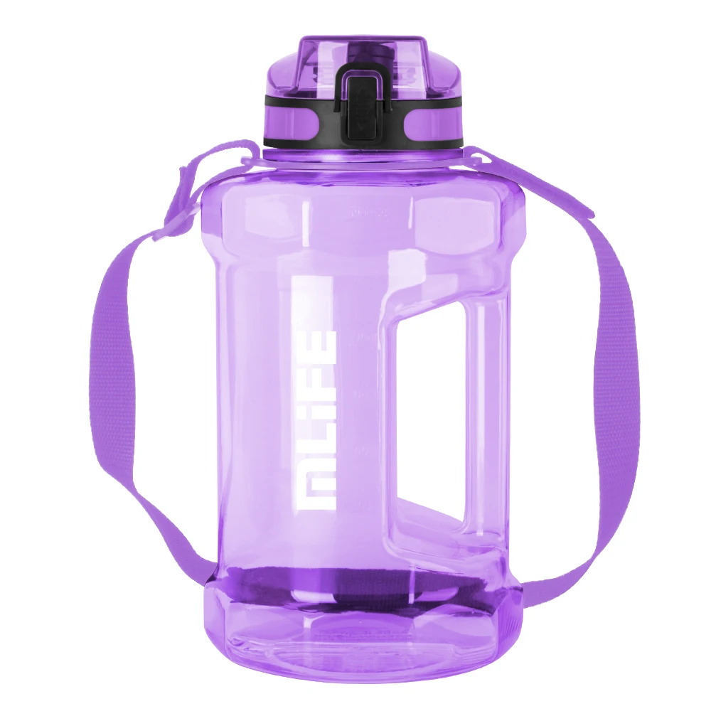Large Reusable PETG Water Jug with Handle Easy Drink Lid Direct Drinking for Adults for Gym Sports Travel Outdoor Climbing