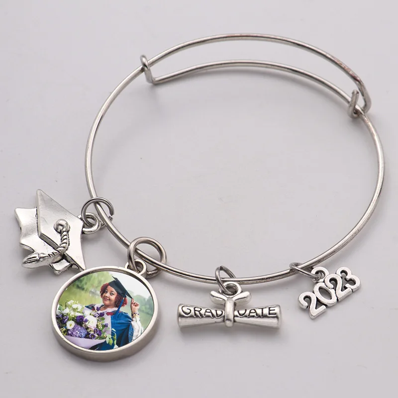 Wholesale factory 2023 sublimation blank graduation bracelet zinic alloy Blank sublimation graduation bracelets