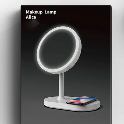 Touch Makeup Mirror with Flip Vanity Lighted Makeup Mirror with Rechargeable Battery USB Cable